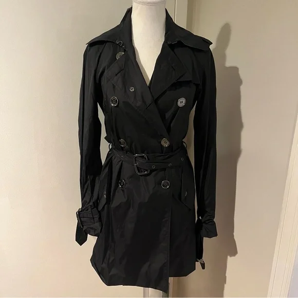 Burberry Black Trench Jacket Coat - Picture 1 of 3